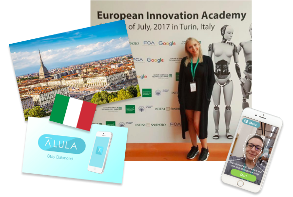2017 she received a scholarship for European Innovation Academy startup accelerator program in Italy and worked with an Augmented Reality MedTech app for vestibular disorders.